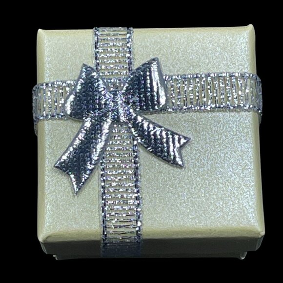 Lia Sophia Blue Green Inlay Ring Silver Tone Crystal Accent Modern Statement Chi - Picture 10 of 10